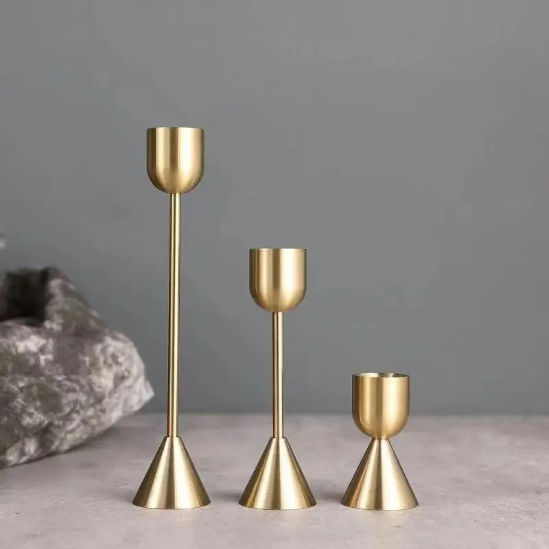 The Gold Candle Holder Set