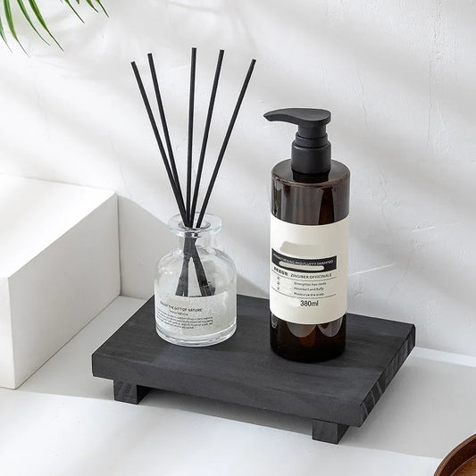 Elevated Wood Pedestal Tray